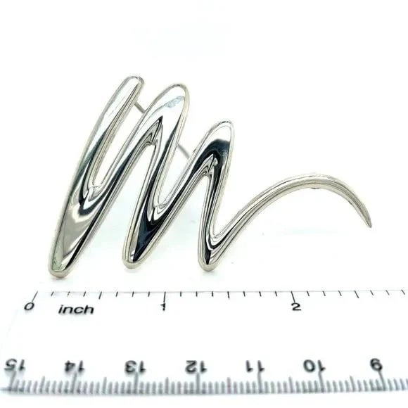 Silver Tiffany & Co Estate Brooch Pin Sterling Silver By Paloma Picasso For Sale - Image 8 of 8