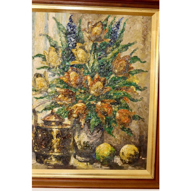 Lars Draabyek, Floral Still Life, 1950s, Oil For Sale - Image 6 of 11