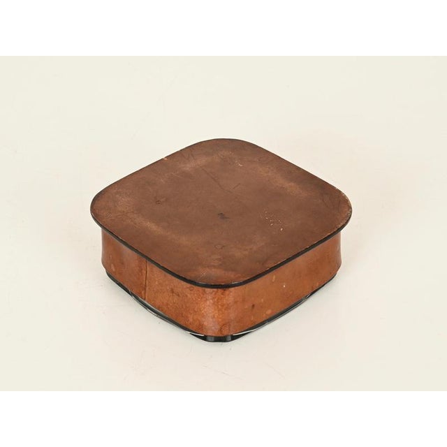 French Leather and Cut Crystal Ashtray attributed to Jacques Adnet, 1960s For Sale - Image 16 of 18