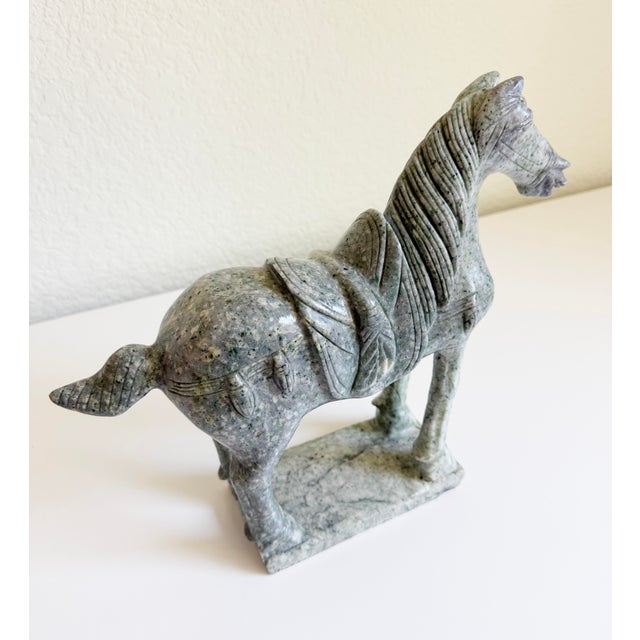 Chinese Chinese Tang-Style Stone Horse, Mid 20th Century For Sale - Image 3 of 11