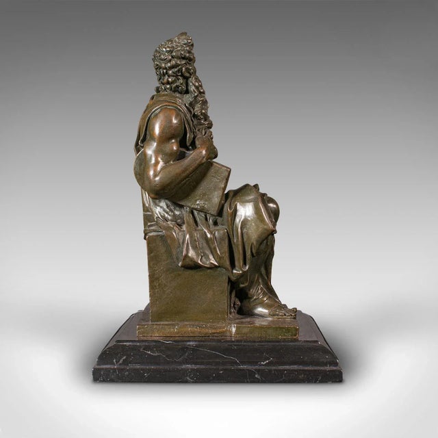 1960s Vintage English Bronze Decorative Figure of Moses For Sale - Image 4 of 13