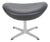 Egg Stool in Black Aura Leather by Arne Jacobsen, 2016 For Sale