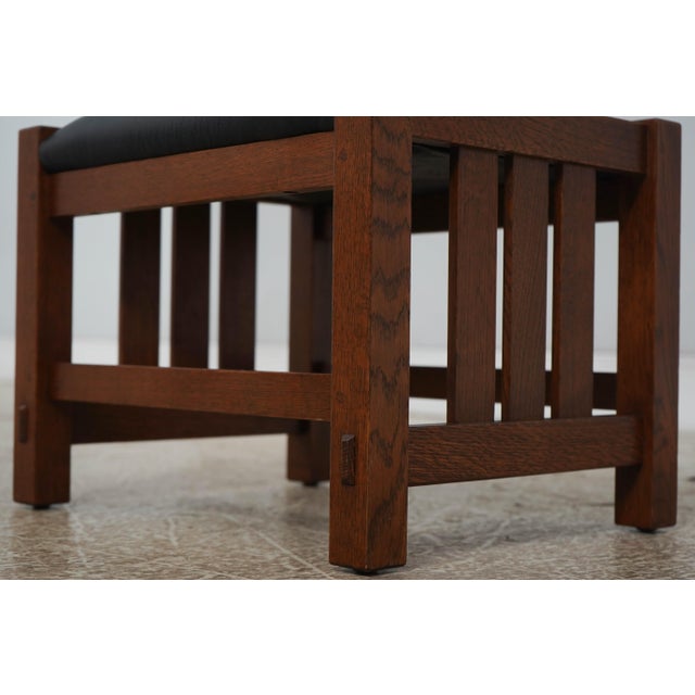 Stickley Mission Oak Morris Chair & Ottoman For Sale - Image 15 of 18