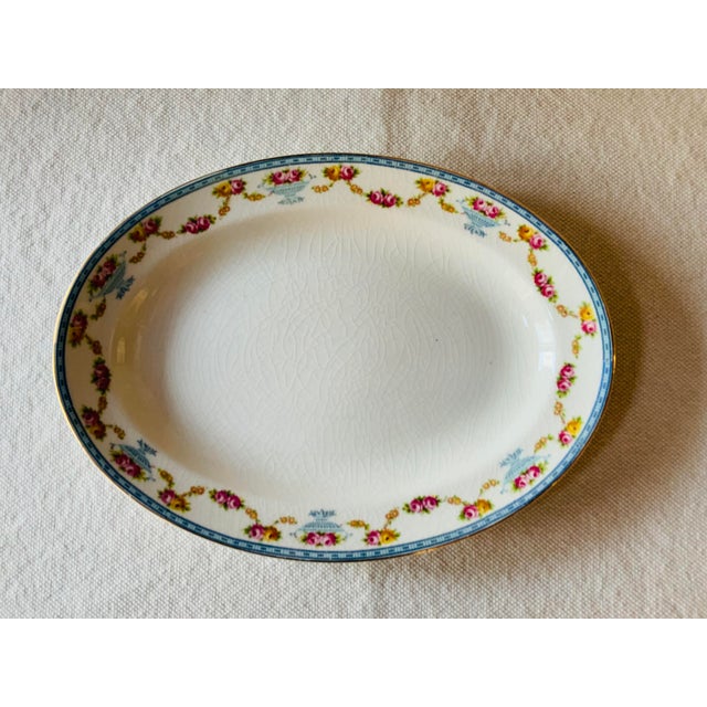 1920s English Bone China Oval Platters - Set of 3 For Sale - Image 9 of 18