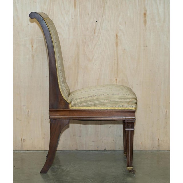 French Hardwood Hand Carved Sphinx Salon Dining Throne Chairs, 1880s, Set of 6 For Sale - Image 10 of 18