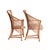 The sculptural rattan and bamboo dining chairs from the 1970s by Flechtatelier Schütz are a beautiful example of German...