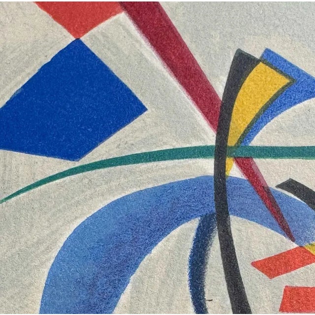 1960s Wassily Kandinsky Limited Edition Lithograph, Signed in Block K 21, Maeght Paris , Custom Framed For Sale - Image 5 of 5