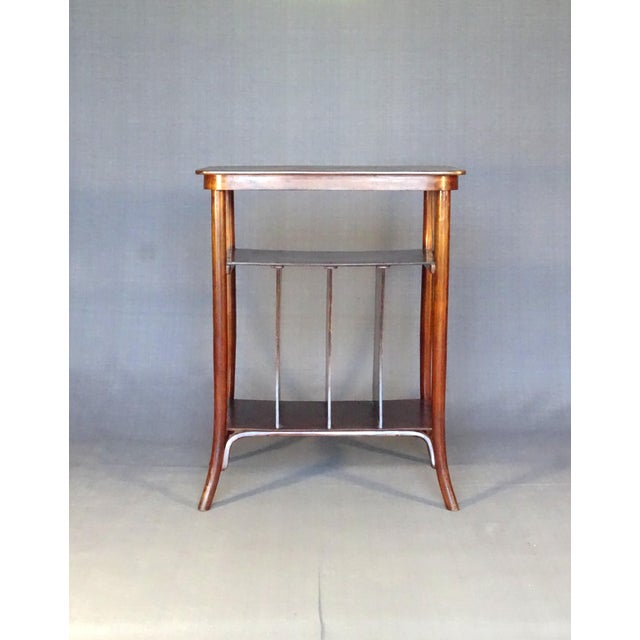 Wood Side Table by Kolomann Moser Sheet Music Holder for Kohn, 1905 For Sale - Image 7 of 11