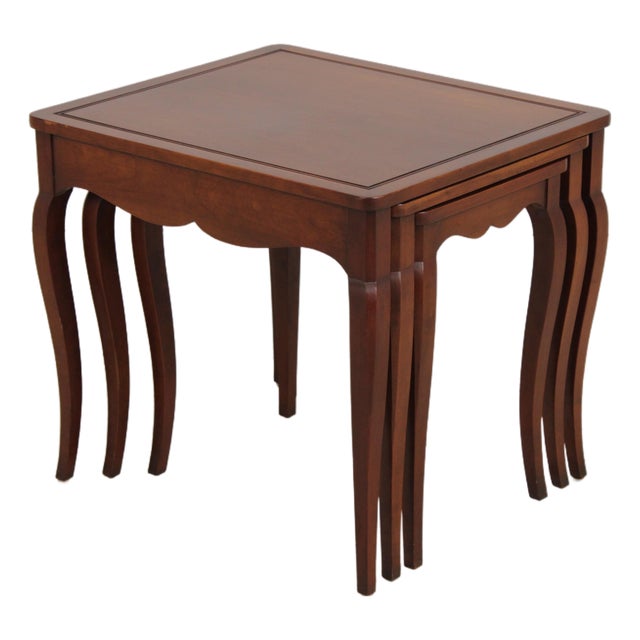 Henredon Cherry French Style Nesting Tables For Sale