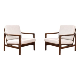 Mid-Century Modern Lounge Chairs by Z. Bączyk, 1960s, Set of 2 For Sale