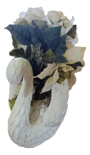 1960s Exclusively Made for Neiman Marcus Porcelain Swan Made in Spain
