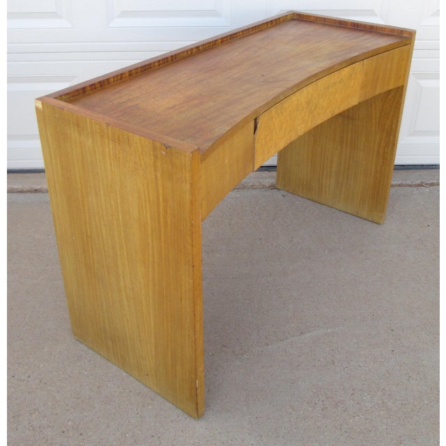 Mid 20th Century Rway Art Deco Wooden Desk Vanity 3 Drawer Attributed to Eliel Saarinan For Sale - Image 5 of 12