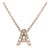 Diamond Letter "A" Pendant Necklace 18" 14k Gold 0.12 TCW Certified For Sale