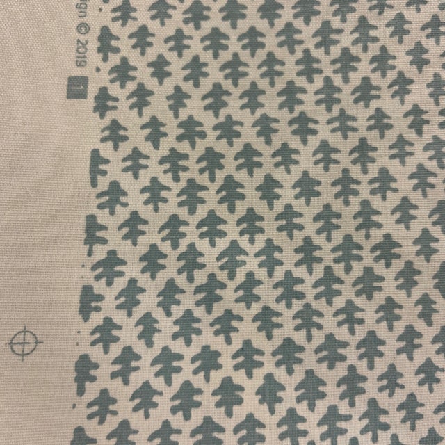 Sister Parish Burmese in Seafoam Linen Cotton Fabric- 6 Yards