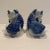Vintage Blue & White Ceramic Foo Dogs - A Pair For Sale - Image 4 of 13