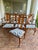 Set of 8 vintage Queen Anne style carved mahogany dining chairs. Made in the 1960’s in the USA. New flame stitch...