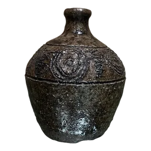1960s Rich Textured Weed Pot Bud Vase Modern California