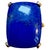 13 Ct Emerald cut Natural Lapis Lazuli Ring in 14 Kt Yellow Gold, Estate Size 8 For Sale - Image 15 of 18