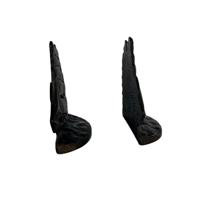 Pair of Cast Bronze Flying Cloud Bookends For Sale - Image 4 of 6