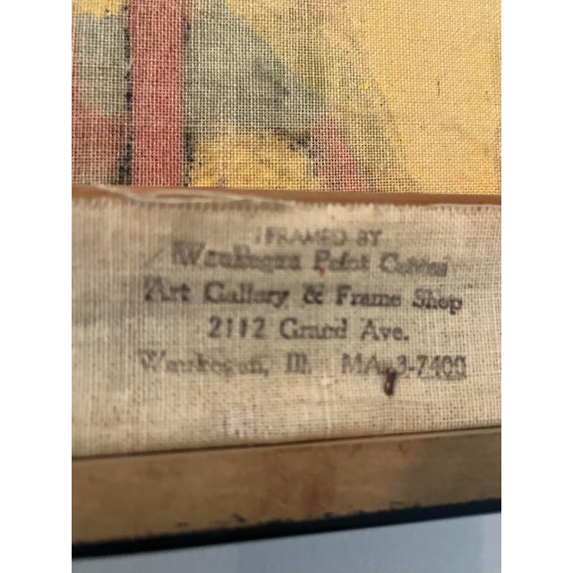 Vintage Ethiopian Narrative Painting on Cloth Depicting the Queen of Sheba and King Solomon 48” X 21” For Sale - Image 9 of 11