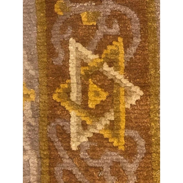 Yellow Grey and Brown Rug, 1980s For Sale - Image 4 of 14