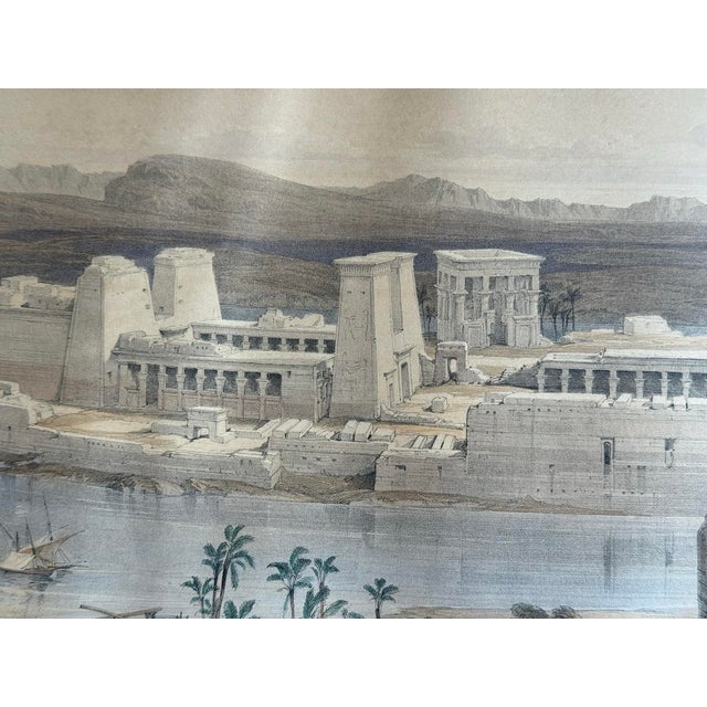 Mid 19th Century David Roberts - General View of the Island of Philae, Nubia For Sale - Image 4 of 12