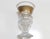 Stunning vintage Moser Glassworks 24K gold incrusted cut crystal urn-shape vase. Classic diamond cut motif, showcasing a...