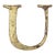 Vintage 7.5 In. Cast Brass Sign Letter U For Sale