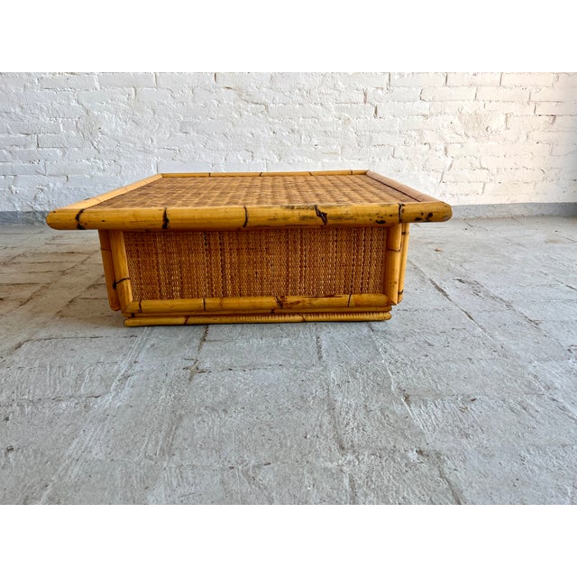 Coffee Table in Rattan and Wicker from Dal Vera, 1970s For Sale - Image 10 of 14