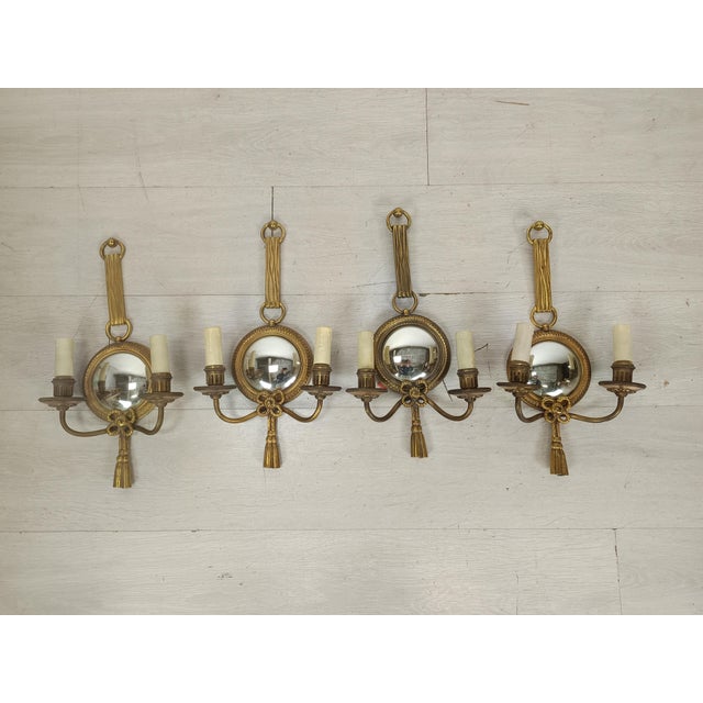 Vintage Bronze Wall Lights by Henri Petitot, 1950s, Set of 4 For Sale - Image 18 of 18