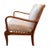 Mid-Century Modern Vintage Knoll Antimott Solid Wood Lounge Chair in Ivory Boucle' For Sale - Image 3 of 10