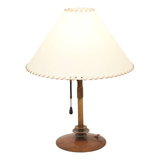 Table Lamp with Brass Base by Arthur Streit, 1930s For Sale