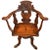 19th Century Swiss Hand Carved Wood Swivel Desk Chair For Sale - Image 10 of 10