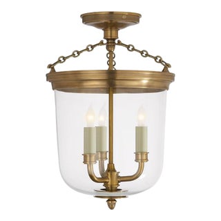 Antique Brass Thomas O'Brien Merchant Ceiling Light For Sale