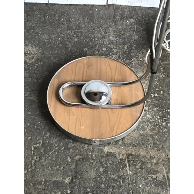 Red Mid-Century Chrome Plated Floor Lamp with Red Shade, 1960s For Sale - Image 8 of 9