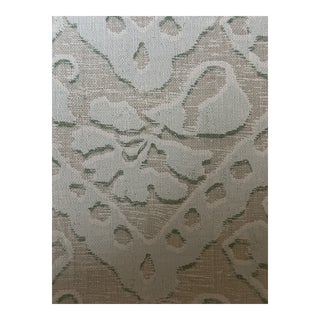 Virginia White Collection Designed by Dora Honor Fabric 3 1/2 Yards Mint on White For Sale