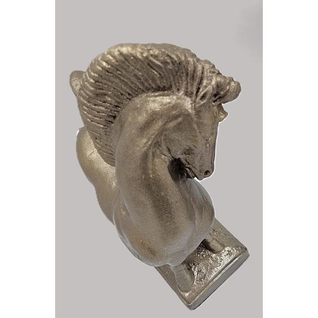 Jaru Superb Jaru Ceramic Greek Revival Roman Stallion Horse Sculpture 1970s For Sale - Image 4 of 11