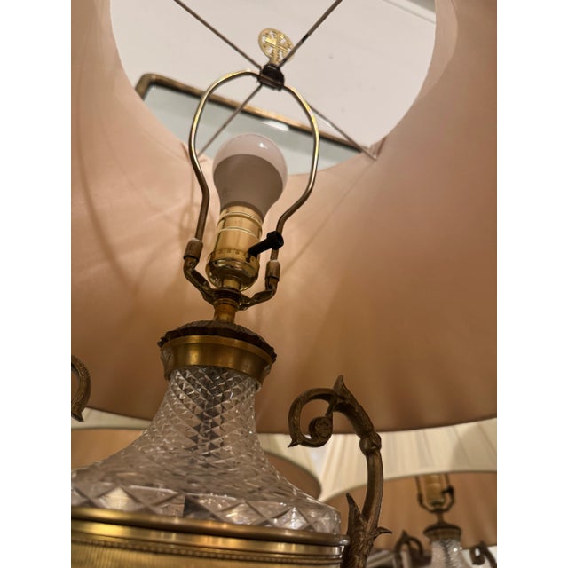 Traditional Pair of Vintage Bronze Ormolu Table Lamps For Sale - Image 3 of 7