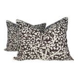 Quadrille China Seas "Arbre De Matisse Reverse" in Brown on Tint 16"x20" Pillows-a Pair For Sale