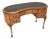 Vintage Kidney-Shaped Desk in Burr Walnut with Leather Top, 1920s For Sale