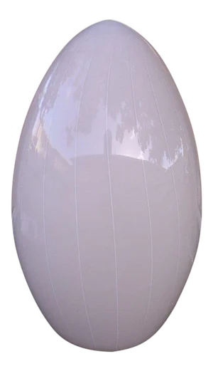 1970's Italian Murano Biomorphic Elongated Egg Art Glass Lamp
