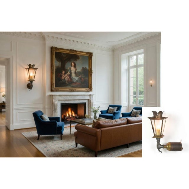 This handcrafted wall lamp is a distinctive decorative lighting piece designed to enhance interiors with a refined...