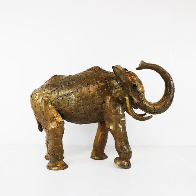 Circa 1960, We offer this big size Brutalist elephant figure in the style of to Sergio Bustamante. Sergio Bustamante is a...