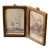 Antique French Brass Double Picture Frame For Sale