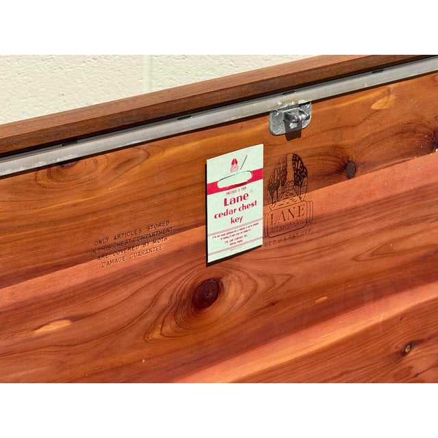 Vintage Mid-Century Modern Lane Cedar Chest | Walnut Blanket Storage Chest, Circa 1960s For Sale - Image 10 of 18