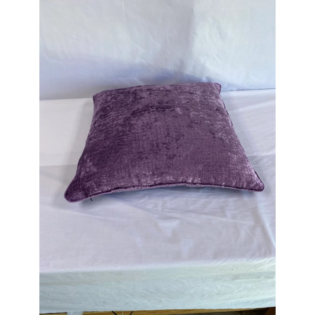 Beautiful double sided velvet alligator scale fabric. Matching piping edges for a clean finish. Invisible zipper with...