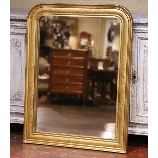 This elegant antique Louis Philippe giltwood mirror brings warmth, reflection, and classic French character to a hallway,...