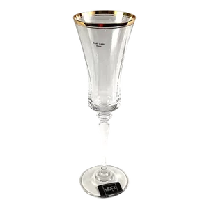 1990s Mikasa Jamestown Austrian Crystal Champagne Flute
