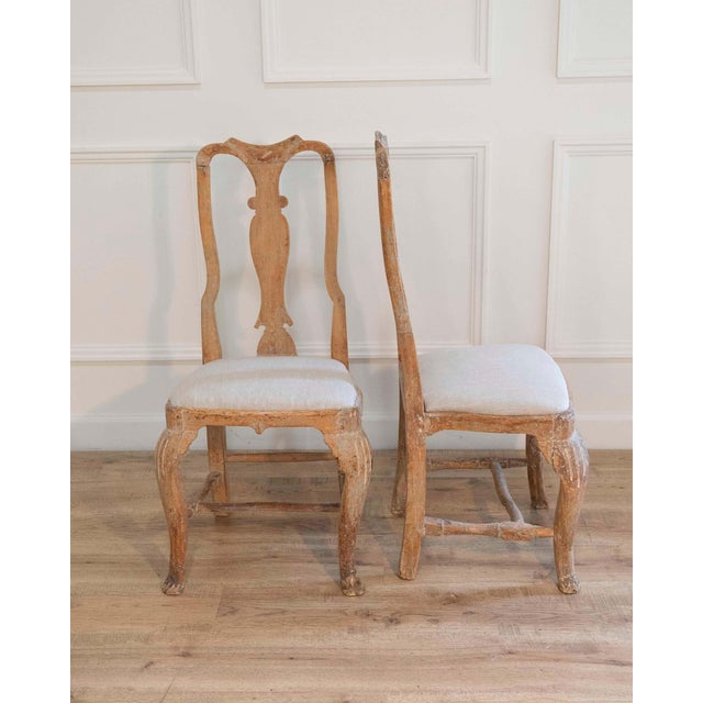 Pair of Swedish Rococo Chairs with Traces of Original Paint, Circa 1770 For Sale - Image 10 of 13