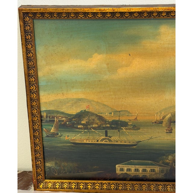 19th Century Chinese Export Harbor / Seascape Paintings For Sale - Image 12 of 12